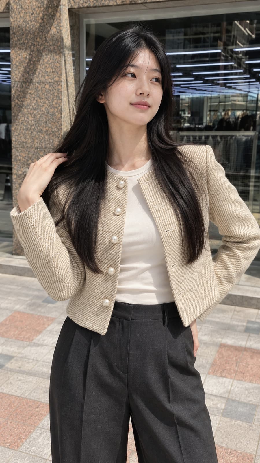 Socialite 2026 가을용 향기 좋은 스타일 재킷, 빈티지 하이엔드 쁘띠 한국 상속녀 짧고 우아한 탑