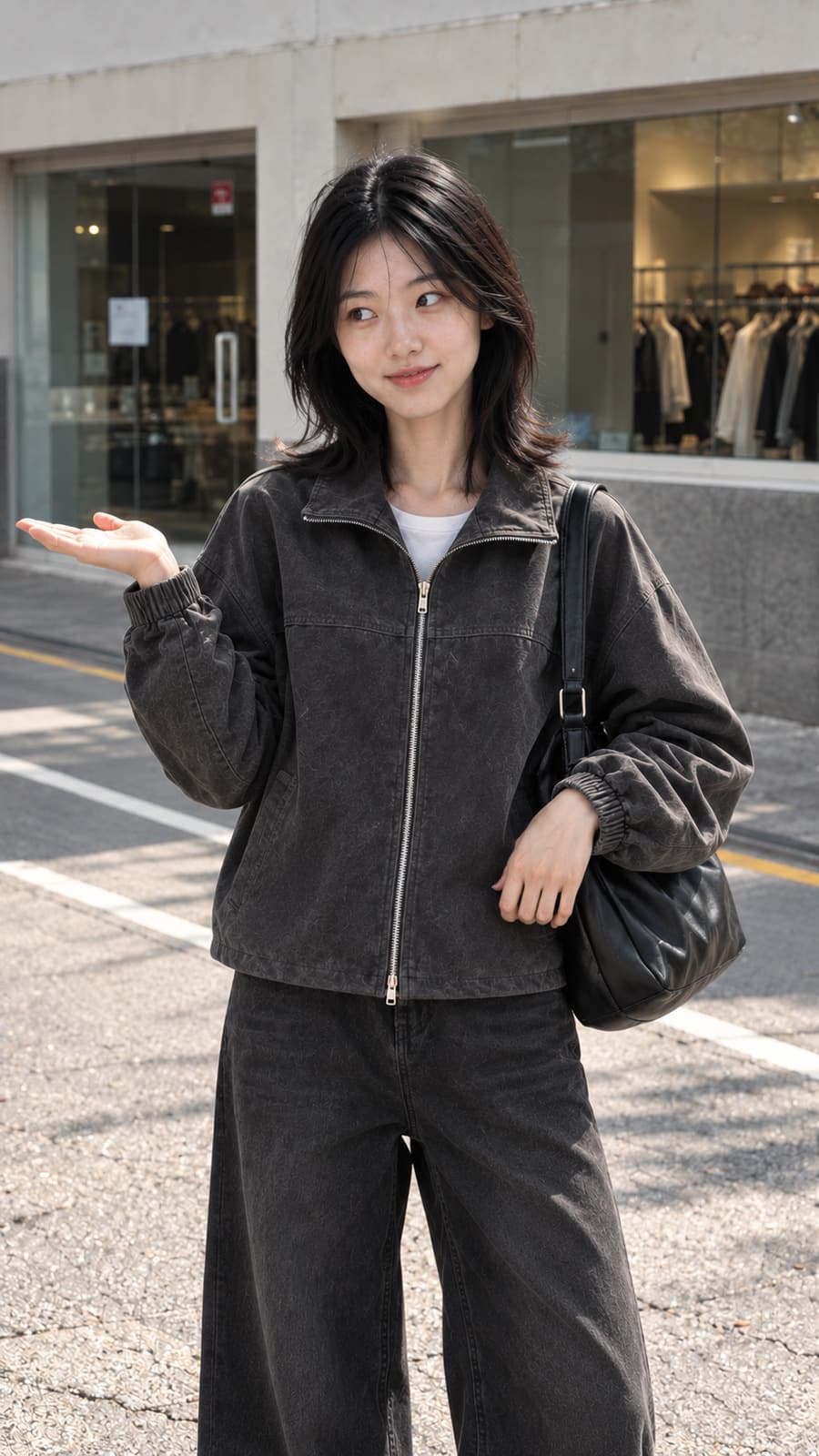 루즈핏 숏 캐주얼 재킷