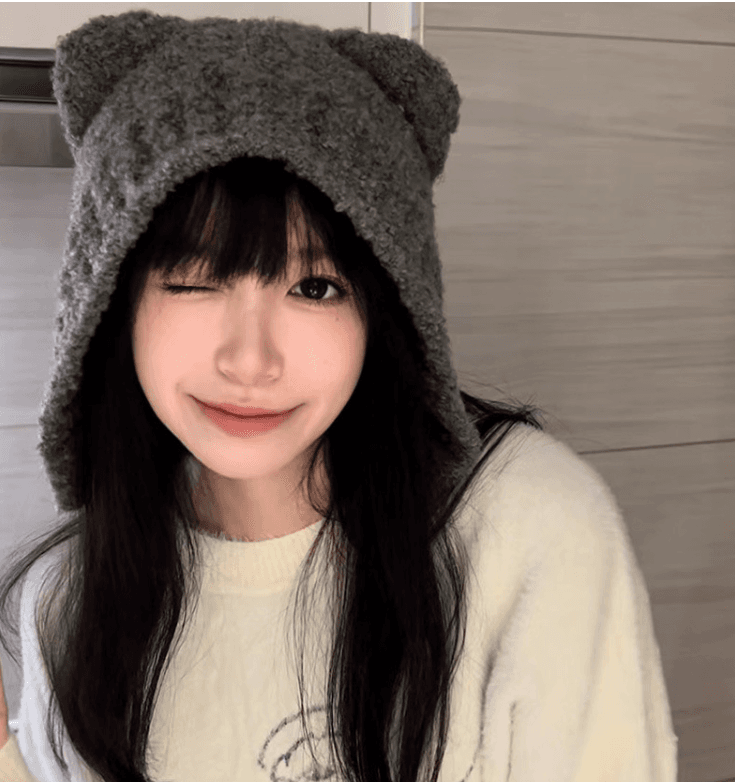냥이 니트 모자 겨울 니트모자 털모자 벙거지 귀여운 모자