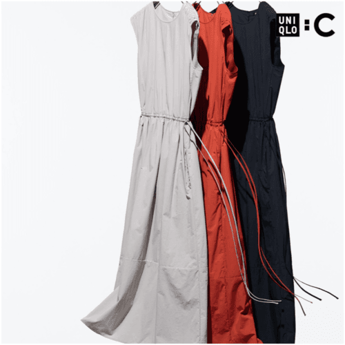 유니클로 C 개더 원피스 민소매 3가지 색상