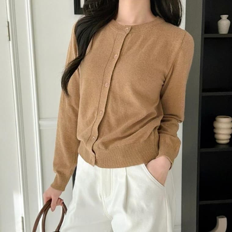 여성 봄 가을 겨울 니트 가디건 여자 기본 데일리 가디건 3색