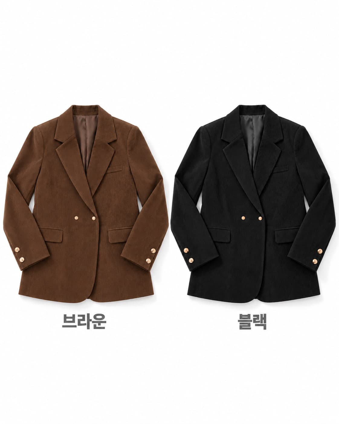 플러스 사이즈 활용도 높은 슬림핏 미디 길이 빈티지 스타일 스웨이드 수트 재킷 5