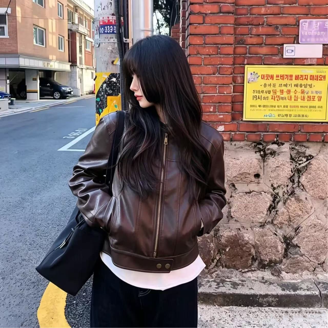 품격 레트로 오토바이 가죽 재킷 4